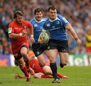 30 April 2011; Cian Healy, Leinster, breaks through the Toulouse defence. Heineken Cup Semi-Final, Leinster v Toulouse, Aviva Stadium, Lansdowne Road, Dublin. Picture credit: Oliver McVeigh / SPORTSFILE