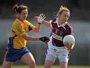 30 April 2011; Ruth Kearney, Westmeath, in action against Michelle Walsh, Roscommon. Bord Gais Energy National Football League Division Four Final, Westmeath v Roscommon, Cusack Park, Ennis, Co. Clare. Picture credit: David Maher / SPORTSFILE