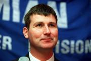 10 December 2001; Newly appointed Bohemians manager Stephen Kenny speaks to the press in Dublin. Photo by David Maher/Sportsfile