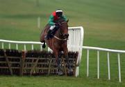 15 December 2001; Limestone Lad, with Paul Carberry up, jump the last on their way to winning the Navan Racecourse & Golf Course Hurdle at Navan Racecourse in Meath. Photo by Damien Eagers/Sportsfile