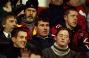 15 December 2001; Bohemians manager and former Longford Town manager Stephen Kenny sits in the stands prior to the FAI Carlsberg Cup Second Round match between Longford Town and Bohemians at Flancare Park in Longford. Photo by David Maher/Sportsfile