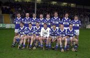 16 December 2001; The Castletown team prior to the AIB Leinster Club Senior Hurling Final Replay match between Birr and Castletown at Nowlan Park in Kilkenny. Photo by Damien Eagers/Sportsfile