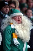 23 December 2001; A Shamrock Rovers supporter dressed as Santa Claus during the eircom League Premier Division match between Shamrock Rovers and St Patrick's Athletic at Richmond Park in Dublin. Photo by David Maher/Sportsfile