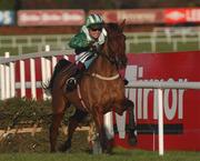 29 December 2001; Rule Supreme, with Charlie Swan up, jumps the last on their way to winning the Agri-Aware Maiden Hurdle on Day Four of the Leopardstown Christmas Festival at Leopardstown Racecourse in Dublin. Photo by Pat Murphy/Sportsfile