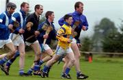 28 November 2001; James Hooban, second right, and team-mates during a Castletown training session in Castletown, Laois. Photo by Matt Browne/Sportsfile