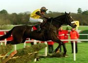 28 December 2001; Dean Swift, with Paul Moloney up, during the Riverside Park Hotel Maiden Hurdle on Day Three of the Leopardstown Christmas Festival at Leopardstown Racecourse in Dublin. Photo by Matt Browne/Sportsfile