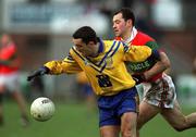 23 December 2001; Pat McGeeney of Na Fianna in action against Trevor Doyle of Rathnew during the AIB Leinster Senior Club Football Championship Final Replay match between Rathnew and Na Fianna at St Conleth's Park in Newbridge, Kildare. Photo by Damien Eagers/Sportsfile