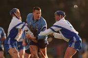 6 January 2002; Brian Mulhall of Dublin, centre, during the 2002 Hurling Blue Stars Exibition Game between Blue Stars and Dublin at Thomas Davis GAA Club in Tallaght, Dublin. Photo by Ray McManus/Sportsfile