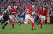 5 January 2002; John Kelly of Munster in action against Paul Burke of Harlequins during the Heineken Cup Pool 4 Round 5 match between Munster and Harlequins at Thomond Park in Limerick. Photo by Matt Browne/Sportsfile