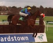 27 December 2001; Artic Copper, with Paul Carberry up, jumps the last on the way to finishing fifth in the Paddy Power Tax Free Dial-a-Bet Steeplechase on Day Two of the Leopardstown Christmas Festival at Leopardstown Racecourse in Dublin. Photo by Damien Eagers/Sportsfile
