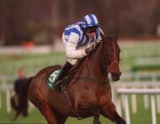 27 December 2001; Killultagh Storm, with Adrian Maguire up, during the Paddy Power Tax Free Dial-a-Bet Steeplechase on Day Two of the Leopardstown Christmas Festival at Leopardstown Racecourse in Dublin. Photo by Damien Eagers/Sportsfile