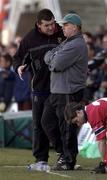 12 January 2002; Munster coach Declan Kidney and assistant coach Niall O'Donovan during the Heineken Cup Pool 4 Round 6 match between Castres and Munster at Stade Pierre-Antoine in Castres, France. Photo by Brendan Moran/Sportsfile
