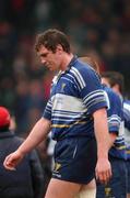 13 January 2002; Bob Casey of Leinster leaves the field following the Heineken Cup Pool 6 Round 6 match between Toulouse and Leinster at the Stade Les Sept Denier in Toulouse, France. Photo by Matt Browne/Sportsfile