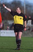 13 January 2002; Referee Dave McKeown during the FAI Carlsberg Cup Third Round match between St Kevin's Boys and Derry City in Whitehall, Dublin. Photo by Ray Lohan/Sportsfile