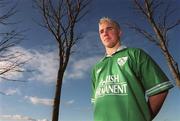 15 January 2002; Paddy Wallace during a Ireland Rugby squad training session and press conference at Thomond Park in Limerick. Photo by Brendan Moran/Sportsfile