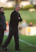 13 January 2002; Derry City manager Kevin Mahon during the FAI Carlsberg Cup Third Round match between St Kevin's Boys and Derry City in Whitehall, Dublin. Photo by Ray Lohan/Sportsfile
