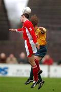 20 January 2002; Alan Bennett of Cork City in action against Simon Webb of Bohemians during the eircom League Premier Division match between Cork City and Bohemians at Turners Cross in Cork. Photo by Matt Browne/Sportsfile