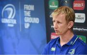 8 December 2016; Leinster head coach Leo Cullen during a press conference at Leinster Rugby HQ in UCD, Belfield, Dublin. Photo by Cody Glenn/Sportsfile
