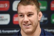 8 December 2016; Leinster's Sean O'Brien during a press conference at Leinster Rugby HQ in UCD, Belfield, Dublin. Photo by Cody Glenn/Sportsfile