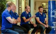 8 December 2016; Ahead of the back to back Champions Cup games against Northampton Saints and the Christmas Guinness PRO12 fixtures, the Leinster Rugby coaching team of Leo Cullen, Stuart Lancaster, Girvan Dempsey and John Fogarty met Season Ticket Holders at an event in the RDS Arena as a thank you for their continued support of the team. Pictured are Leinster coaches, from left, Leo Cullen, head coach, Stuart Lancaster, senior coach, Girvan Dempsey, backs coach, and John Fogarty, scrum coach. RDS, Ballsbridge, Dublin. Photo by Piaras Ó Mídheach/Sportsfile