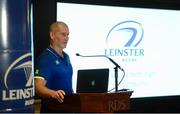 8 December 2016; Ahead of the back to back Champions Cup games against Northampton Saints and the Christmas Guinness PRO12 fixtures, the Leinster Rugby coaching team of Leo Cullen, Stuart Lancaster, Girvan Dempsey and John Fogarty met Season Ticket Holders at an event in the RDS Arena as a thank you for their continued support of the team. Pictured is Leinster senior coach Stuart Lancaster. RDS, Ballsbridge, Dublin. Photo by Piaras Ó Mídheach/Sportsfile