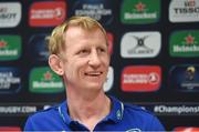 8 December 2016; Leinster head coach Leo Cullen during a press conference at Leinster Rugby HQ in UCD, Belfield, Dublin. Photo by Cody Glenn/Sportsfile
