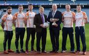 8 December 2016;  In attendance during the Bord na Móna Leinster GAA Series 2017 Launch at Croke Park in Dublin are, from left, Mickey Burke of Meath, Kieran Martin of Westmeath, Colm Begley of Laois, Pat Fitzgerald of Bord Na Mona, John Horan, Chairman of Leinster Council, Alan Mulhall of Offaly and Sean Gannon of Carlow. Photo by Sam Barnes/Sportsfile