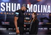 8 December 2016; Anthony Joshua and Katie Taylor following the Anthony Joshua and Eric Molina press conference at the Radisson Hotel in Manchester, England. Photo by Stephen McCarthy/Sportsfile