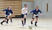 8 December 2016; Sinead McBride of Loreto Community School, Milford, Co. Donegal in action against Pobalscoil Inbhear Sceine, Kenmare, Co. Kerry, during the Post Primary Schools National Futsal Finals match between Loreto Community School, Milford, Co. Donegal and Pobalscoil Inbhear Sceine, Kenmare, Co. Kerry at Waterford IT Sports Arena in Waterford. Photo by Matt Browne/Sportsfile