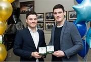 9 December 2016; Jonjo Farrell of Kilkenny, left, and Diarmuid Connolly of Dublin, during the Leinster Championship 2016 Players' of the Year Medal Presentation at Croke Park in Dublin.  Photo by Sam Barnes/Sportsfile