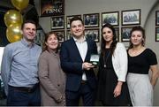 9 December 2016; Jonjo Farrell of Kilkenny with his family during the Leinster Championship 2016 Players' of the Year Medal Presentation at Croke Park in Dublin.  Photo by Sam Barnes/Sportsfile
