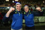 9 December 2016; Leinster supporters, Conor, left, and Kevin O'Higgins from Ballsbridge, Dublin, ahead of the European Rugby Champions Cup Pool 4 Round 3 match between Northampton Saints and Leinster at Franklin's Gardens in Northampton, England. Photo by Stephen McCarthy/Sportsfile