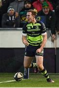 9 December 2016; Rory O'Loughlin of Leinster celebrates scoring his side's third try during the European Rugby Champions Cup Pool 4 Round 3 match between Northampton Saints and Leinster at Franklin's Gardens in Northampton, England. Photo by Stephen McCarthy/Sportsfile