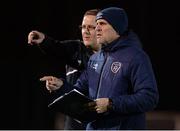9 December 2016; FAI Development Officer Ian Hill, right, and referee Derek Whelan during the late Light League Finals event at the Irishtown Stadium in Dublin. Photo by Seb Daly/Sportsfile