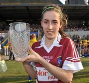 30 April 2011;  Karen Hegarty, Westmeath, Bord Gais Energy National Football League Division Four, player of the match award winner. Bord Gais Energy National Football League Division Four Final, Westmeath v Roscommon, Cusack Park, Ennis, Co. Clare. Picture credit: David Maher / SPORTSFILE