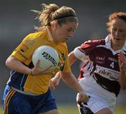 30 April 2011; Jenny Downey, Roscommon, in action against Carole Finch, Westmeath. Bord Gais Energy National Football League Division Four Final, Westmeath v Roscommon, Cusack Park, Ennis, Co. Clare. Picture credit: David Maher / SPORTSFILE