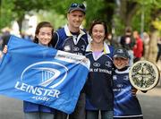 30 April 2011; Leinster supporters Emma, Sean, Mary and Andrew Canning, from Rathfarnham, Dublin, at the game. Heineken Cup Semi-Final, Leinster v Toulouse, Aviva Stadium, Lansdowne Road, Dublin. Picture credit: Stephen McCarthy / SPORTSFILE