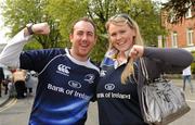 30 April 2011; Leinster supporters Dave Keogh and Dora Balfe, from Dublin, at the game. Heineken Cup Semi-Final, Leinster v Toulouse, Aviva Stadium, Lansdowne Road, Dublin. Picture credit: Oliver McVeigh / SPORTSFILE