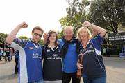 30 April 2011; Leinster supporters Killian, Cathy, Kiernan and Nuala Maher, from Rathgar, Dublin, at the game. Heineken Cup Semi-Final, Leinster v Toulouse, Aviva Stadium, Lansdowne Road, Dublin. Picture credit: Oliver McVeigh / SPORTSFILE