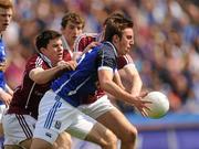 1 May 2011; Packie Leddy, Cavan, in action against Gary Sweeney and Fiontan O'Curraoin, Galway. Cadbury GAA All-Ireland Football U21 Championship Final, Cavan v Galway, Croke Park, Dublin. Picture credit: Oliver McVeigh / SPORTSFILE