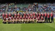 1 May 2011; The Galway squad, back row, from left to right, Mark Kavanagh, Shane Bohan, Jonathan Duane, Tom Healy, Conor Halloran, Patrick Sweeney, Manus Breathnach, Fionntan O Curraoin, Cathal Sweeney, Aongus Tierney, Tomas Flynn, Adrian Murphy, Michael Kelly, Noel Henry, Peadar O Griofa, Paul Donnellan and James Keane. Front row, from left to right, Joe Joe Garney, Brian Flaherty, Michael Farragher, Joss Moore, Mark Hehir, Eric Monahan, Colin Forde, Gary Sweeney, Conor Doherty, Michael Boyle, Tomas Fahy, Danny Cummins and Cathal Silke. Cadbury GAA All-Ireland Football U21 Championship Final, Cavan v Galway, Croke Park, Dublin. Picture credit: David Maher / SPORTSFILE