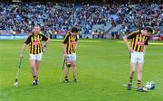 1 May 2011; Dejected Kilkenny players, left to right, Eddie Brennan, John Mulhall and TJ Reid, after the game. Allianz Hurling League Division 1 Final, Kilkenny v Dublin, Croke Park, Dublin. Picture credit: Daire Brennan / SPORTSFILE
