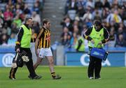 1 May 2011; JJ Delaney, Kilkenny, leaves the field with a suspected hamstring injury in the second half. Allianz Hurling League Division 1 Final, Kilkenny v Dublin, Croke Park, Dublin. Picture credit: Oliver McVeigh / SPORTSFILE