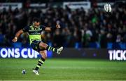 9 December 2016; Isa Nacewa of Leinster kicks a conversion during the European Rugby Champions Cup Pool 4 Round 3 match between Northampton Saints and Leinster at Franklin's Gardens in Northampton, England. Photo by Stephen McCarthy/Sportsfile