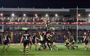 9 December 2016; Devin Toner of Leinster takes possession in a lineout ahead of Michael Paterson of Northampton Saints during the European Rugby Champions Cup Pool 4 Round 3 match between Northampton Saints and Leinster at Franklin's Gardens in Northampton, England. Photo by Stephen McCarthy/Sportsfile
