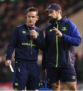9 December 2016; Leinster head of athletic performance Charlie Higgins, left, and Leinster senior strength & conditioning coach Tom Turner during the European Rugby Champions Cup Pool 4 Round 3 match between Northampton Saints and Leinster at Franklin's Gardens in Northampton, England. Photo by Stephen McCarthy/Sportsfile