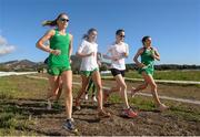 10 December 2016; Irish athletes during a lap of the course prior to the 2016 Spar European Cross Country Championships in Chia, Italy. Photo by Eóin Noonan/Sportsfile