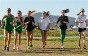 10 December 2016; Irish athletes during a lap of the course prior to the 2016 Spar European Cross Country Championships in Chia, Italy. Photo by Eóin Noonan/Sportsfile