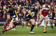 10 December 2016; Nick Abendanon of ASM Clermont Auvergne makes the break to score his sides third try during the European Rugby Champions Cup Pool 5 Round 3 match between Ulster and ASM Clermont Auvergne at the Kingspan Stadium in Belfast. Photo by Oliver McVeigh/Sportsfile
