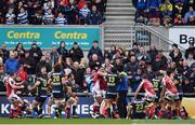 10 December 2016; Players from both teams tussle during the European Rugby Champions Cup Pool 5 Round 3 match between Ulster and ASM Clermont Auvergne at the Kingspan Stadium in Belfast. Photo by Ramsey Cardy/Sportsfile